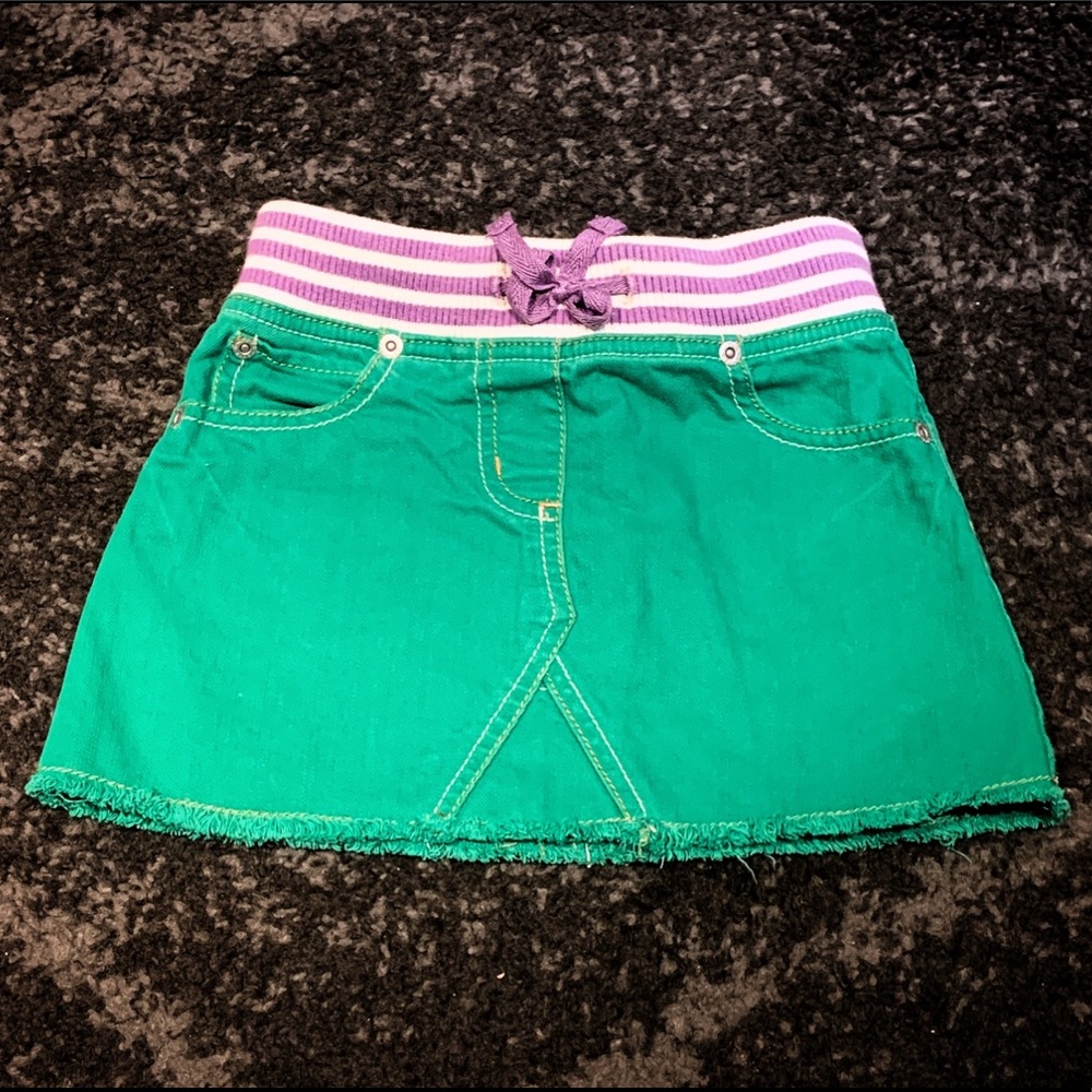 🦋 Mini Boden 3-4Y Girl Green Purple Skirt 🎀